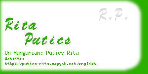 rita putics business card